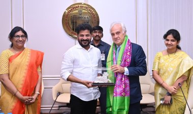 రేవంత్ రెడ్డి ని కలిసిన స్పెయిన్ రాయబారి జువాన్ ఆంటోనియో మార్చ్ పుజోల్