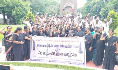 తెలంగాణ ఉద్యమకారుల నిరసన