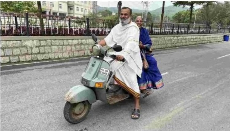 స్కూటర్‌పై 98వేల కిలోమీటర్ల సంకల్పయాత్ర