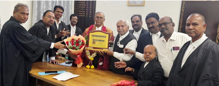 బార్ కౌన్సిల్ చైర్మన్ ను సన్మానించిన నోటరీ అడ్వకేట్ల సంఘం