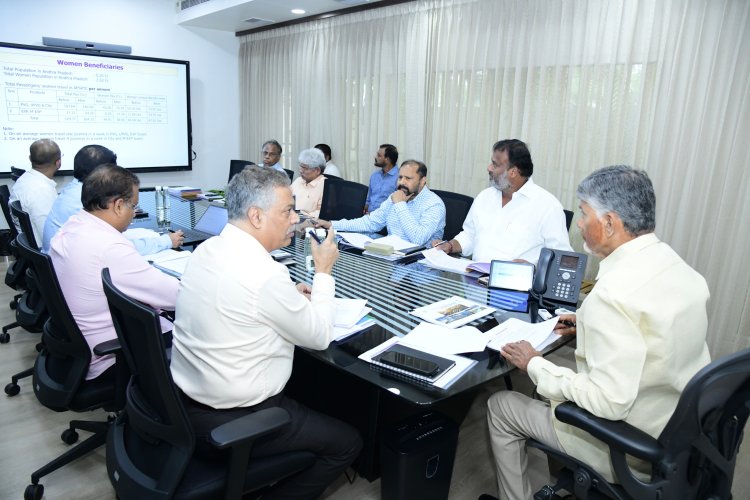 మహిళలకు ఉచిత బస్సు’ పథకంపై కసరత్తు : అధికారులతో సమీక్షలో ముఖ్యమంత్రి చంద్రబాబు