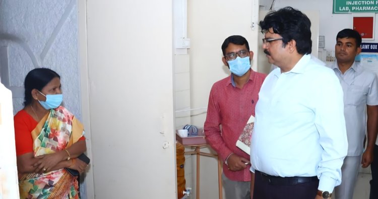 యాదగిరిగుట్ట పిహెచ్  సి లో ఆకస్మిక తనిఖీ చేసిన కలెక్టర్ హనుమంతరావు