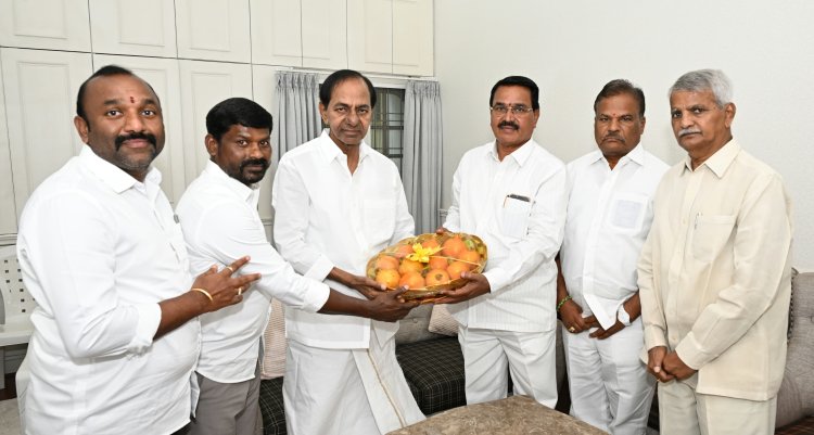కె.సి.ఆర్ ని మర్యాదపూర్వకంగా కలసిన మాజీ మంత్రి సింగిరెడ్డి నిరంజన్ రెడ్డి